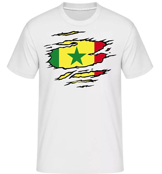 Ripped Flag Senegal · Shirtinator Männer T-Shirt günstig online kaufen