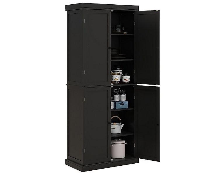 COSTWAY Küchenbuffet Küchenschrank Vorratsschrank 185cm, weiß günstig online kaufen