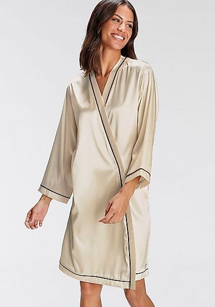 Bruno Banani Kimono, Kurzform, Satin, mit Kontrastpaspel-Details günstig online kaufen
