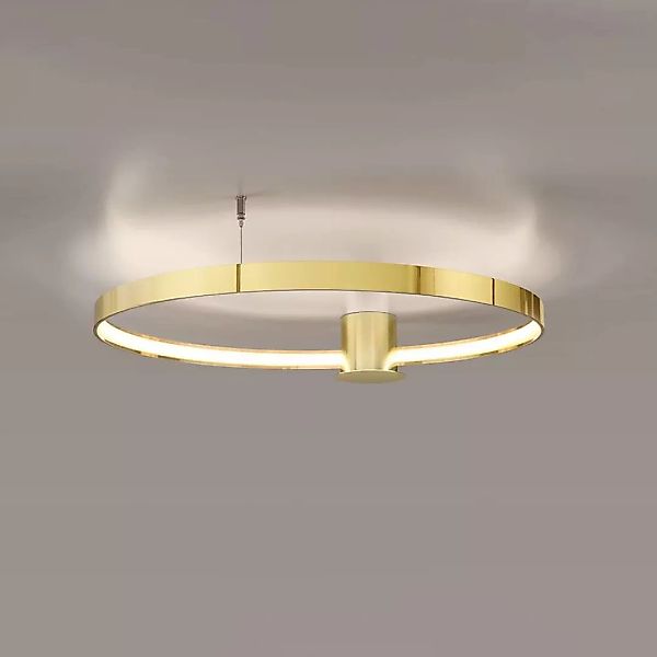 famlights | LED Deckenleuchte Ria in Gold-glänzend 50W 5520lm günstig online kaufen