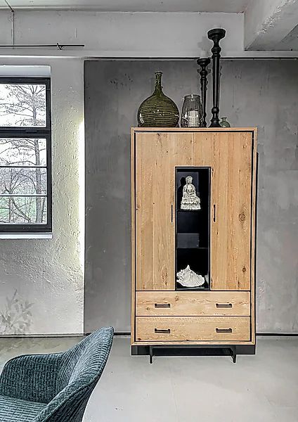 Gutmann Factory Vitrine, mit 2 Schubkasten und 2 Türen, Breite/Höhe 100/190 günstig online kaufen