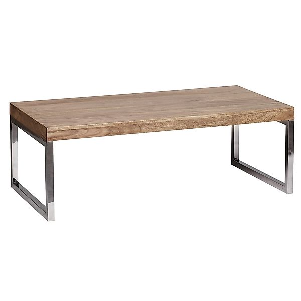FINEBUY Couchtisch Massiver Couchtisch 120cm Wohnzimmertisch Holz Tisch Mas günstig online kaufen