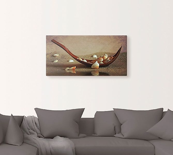 Artland Leinwandbild »Muschelschiffchen«, Zen, (1 St.), auf Keilrahmen gesp günstig online kaufen