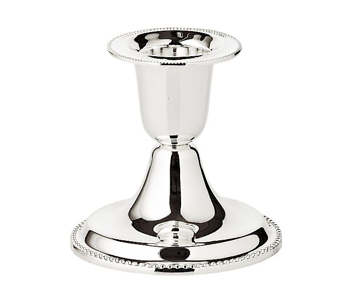 EDZARD Kerzenhalter Perla, Perlenrand, Silber-Optik, edel versilbert, anlau günstig online kaufen