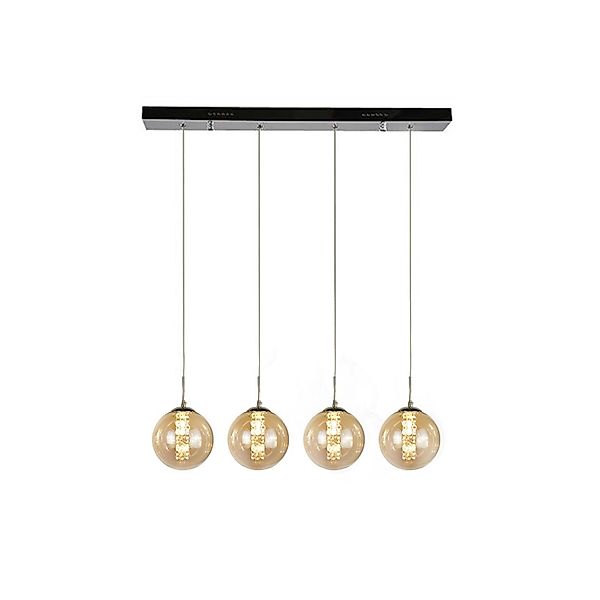 ZMH Pendelleuchte LED Höhenverstellbar Kronleuchter Glas günstig online kaufen