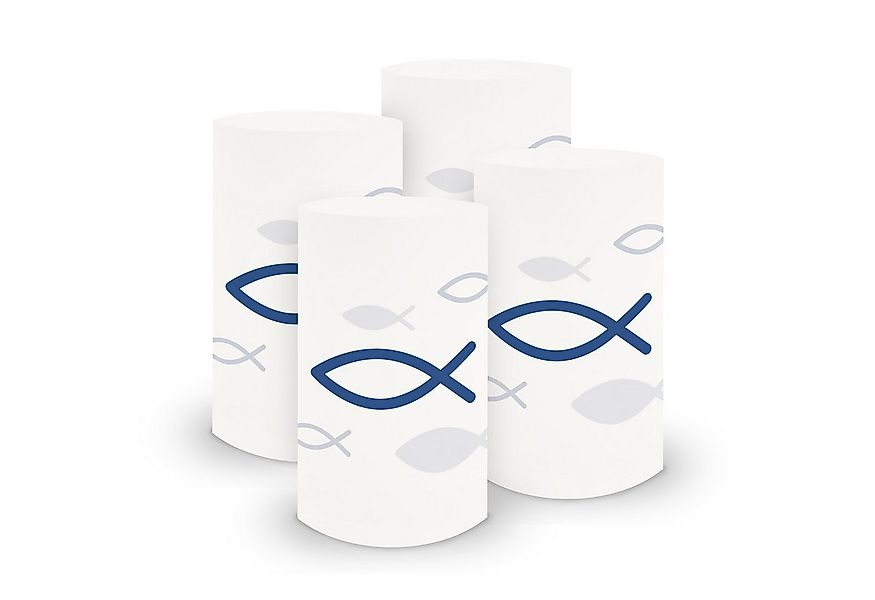 itenga Windlicht itenga 6x Windlicht klein Fisch blau Kommunion Konfirmatio günstig online kaufen