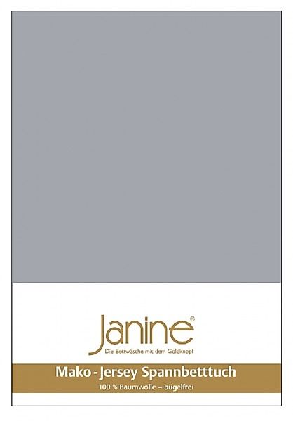 Janine Janine Spannbetttuch Mako-Feinjersey 5007 platin (28) Größe:  150x20 günstig online kaufen