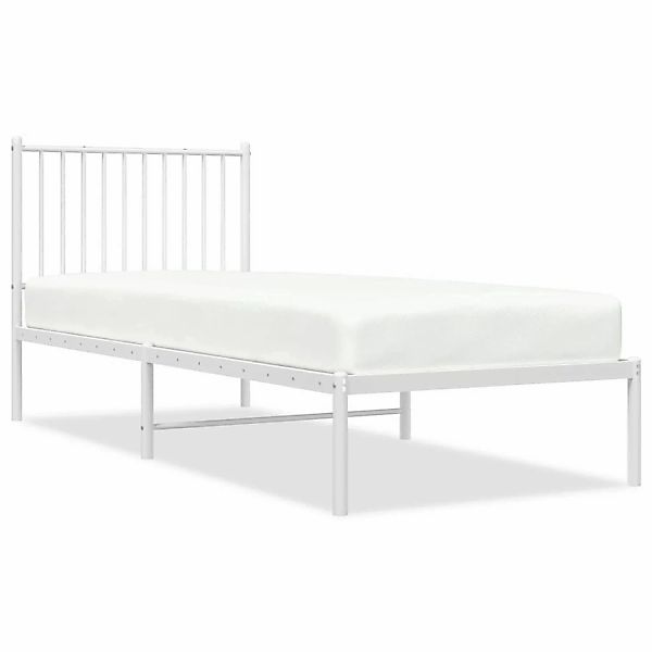 vidaXL Bettgestell mit Kopfteil Metall Weiß 80x200 cm Modell 31629512 günstig online kaufen