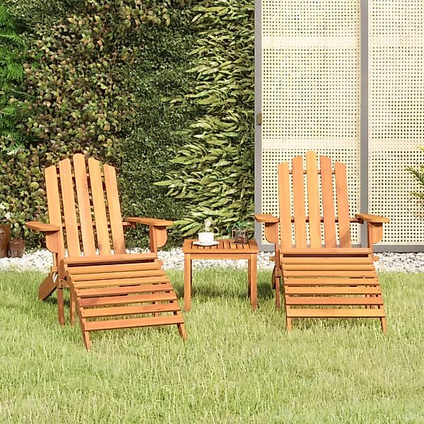 Vidaxl 3-tlg. Garten-lounge-set Adirondack Massivholz Akazie günstig online kaufen