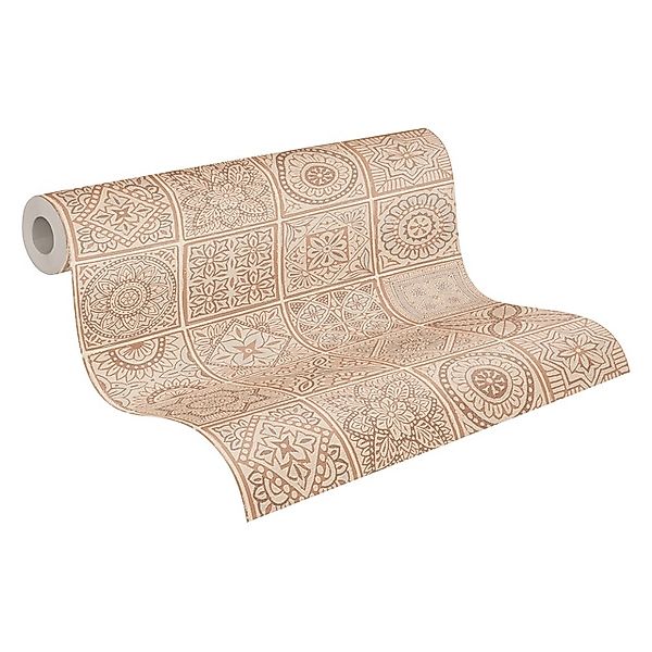 Bricoflor Tapete in Vintage Fliesenoptik Ideal für Küche und Schlafzimmer F günstig online kaufen