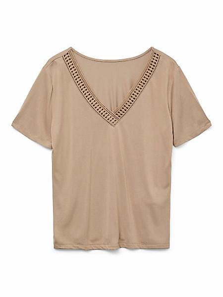 Vero Moda Kurzarmshirt "VMSAVANNAH LACE 2-WAY SS TOP JRS" günstig online kaufen