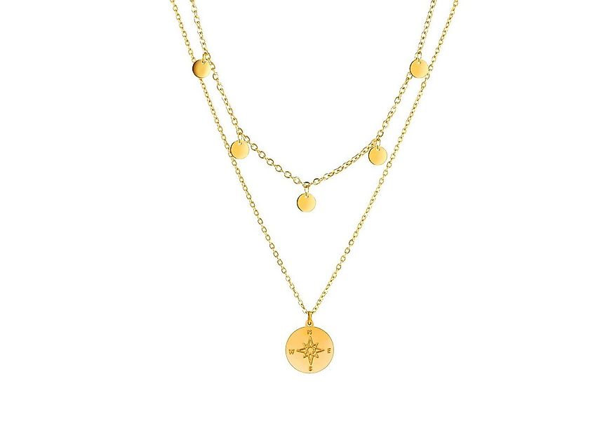 Kim Johanson Schmuckset Kompass, mit Plättchen- & Kompassanhänger, Edelstah günstig online kaufen