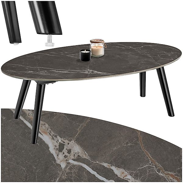 tectake Couchtisch Ovaler Couchtisch (1-St., 1 günstig online kaufen