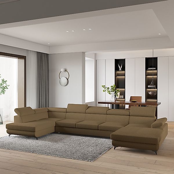Masseno Ecksofa MONTIVA mit Schlaffunktion U-Form, günstig online kaufen