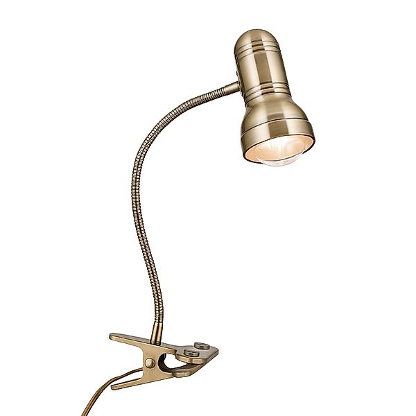 Orion Leuchten Klemmleuchte Wilhelm Schwanenhals 1 x E27 Antik günstig online kaufen