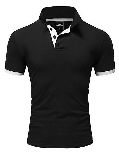 Amaci&Sons Poloshirt DETROIT Basic Kontrast Poloshirt günstig online kaufen