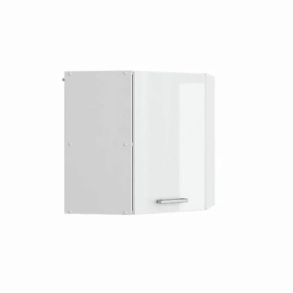 Vicco Schranksystem R-Line, Weiß Hochglanz/Weiß, 57 cm Eckhängeschrank mit günstig online kaufen