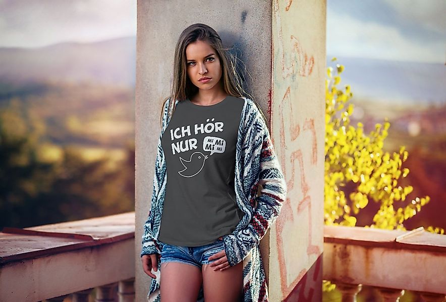 MoonWorks Print-Shirt Damen T-Shirt Ich hör günstig online kaufen