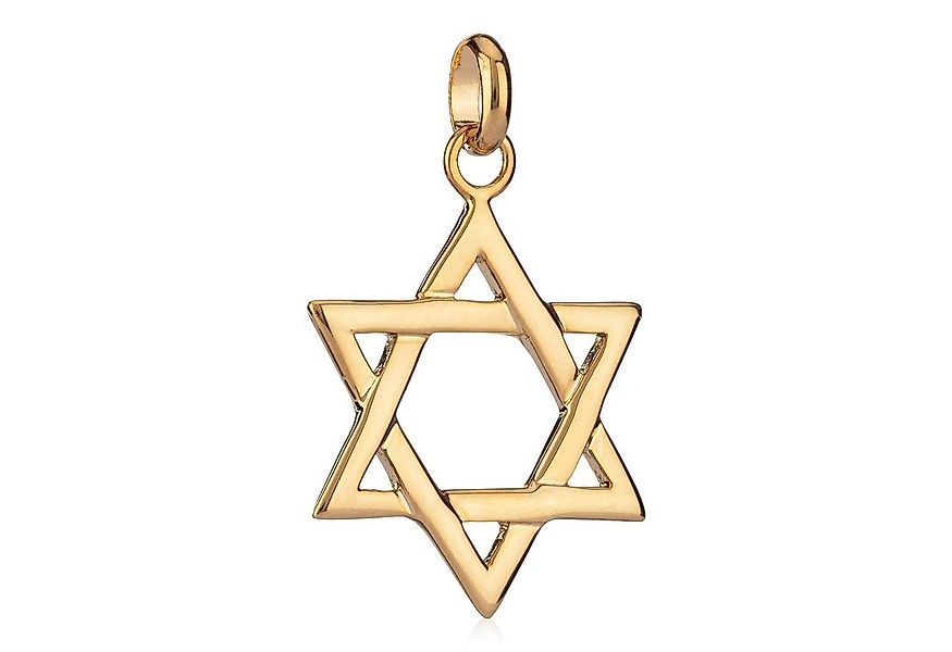NKlaus Kettenanhänger Davidstern Hexagramm 20mm Vergoldet klein Kettenan, V günstig online kaufen