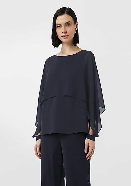 comma Langarmbluse Bluse Bluse aus Chiffon günstig online kaufen