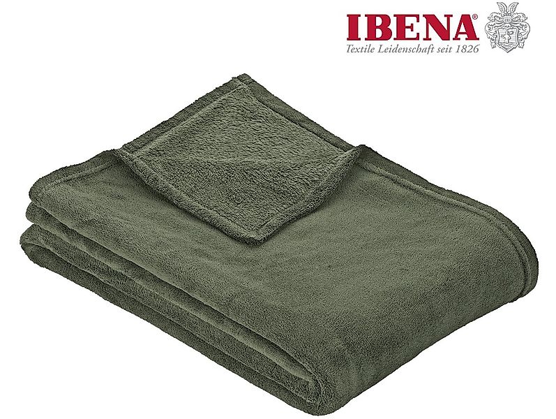IBENA Wohndecke "Uni Fleecedecke Olbia" einfarbig schick, Kuscheldecke günstig online kaufen