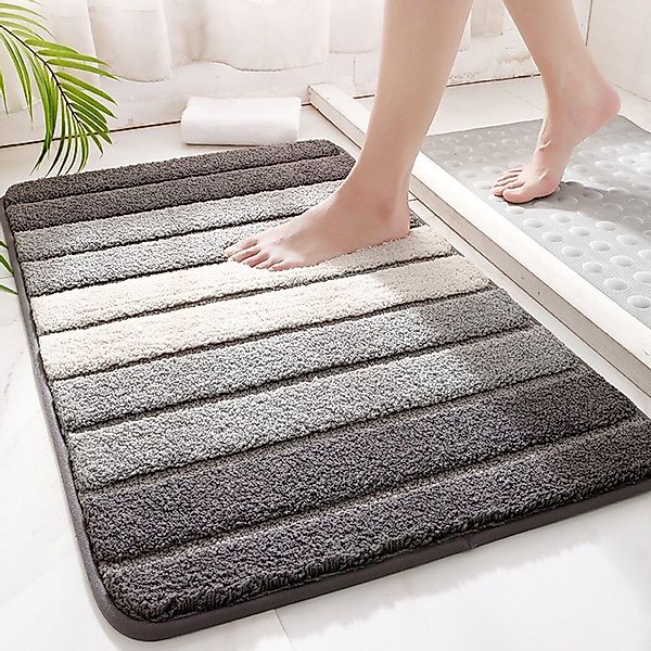 NUODWELL Badematte Badezimmerteppich Rutschfest, Mikrofaser Weich günstig online kaufen
