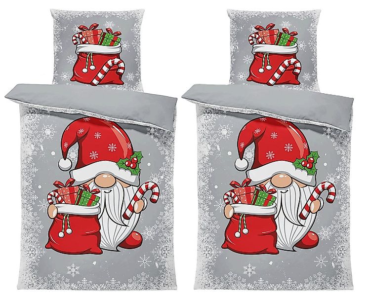 One Home Bettwäsche Winter Wichtel Kristalle Weihnachtsbettwäsche, Flanell, günstig online kaufen
