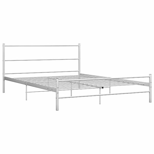 Bettgestell Weiß Metall 140ã200 Cm günstig online kaufen