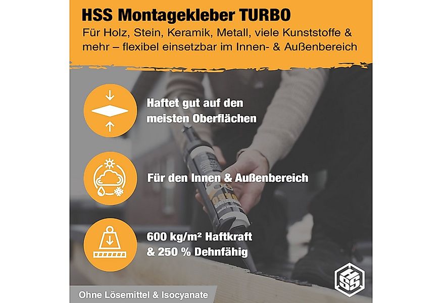 Hanse Syntec Systems Montagekleber TURBO, High Tack MS Polymer, 600 kg/m², günstig online kaufen