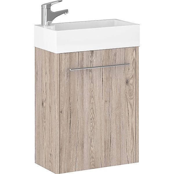 Astor Waschtisch Caddy 46 cm Eiche Grau mit Softclose günstig online kaufen