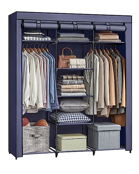 SONGMICS Kleiderschrank faltbare Garderobe mit Kleiderstangen günstig online kaufen