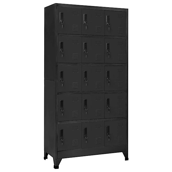 vidaXL Schließfachschrank Anthrazit 90x40x180 cm Stahl Modell 1 günstig online kaufen