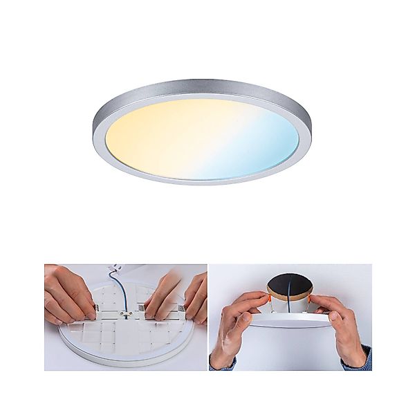 Smarte LED Deckenleuchte Areo Varifit in Weiß 13W 1200lm IP44 175x175mm günstig online kaufen