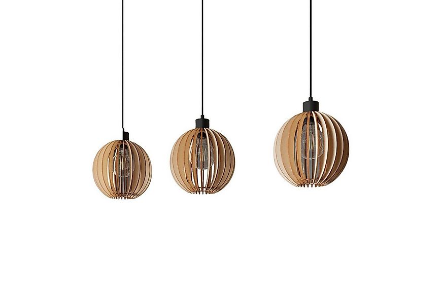 Envostar Hängeleuchte Clay, Holz IP20, 3 x 15 W LED günstig online kaufen