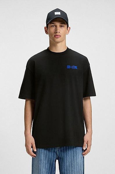 HUGO Blue T-Shirt Nilte mit Logo-Schaumdruck auf dem Rücken günstig online kaufen