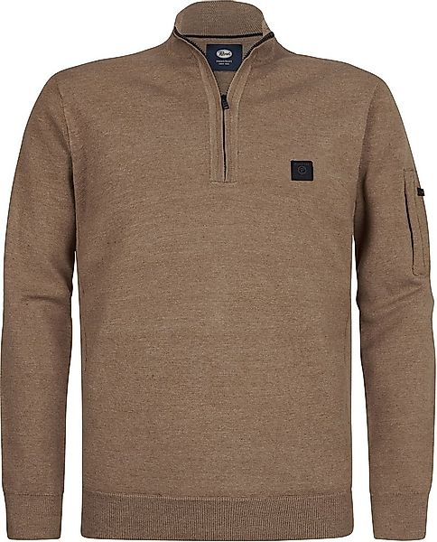 Petrol Half-Zip Sweater Oak Braun - Größe XL günstig online kaufen