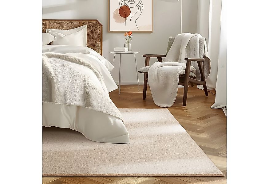 Topfinel Teppich rechteckig, Wohnzimmer Teppich modern rutschfest, Kundenli günstig online kaufen