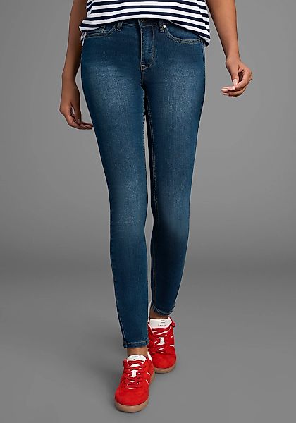 Arizona Slim-fit-Jeans "Shaping", enge Passform, Röhrenjeans, Used-Look-Was günstig online kaufen