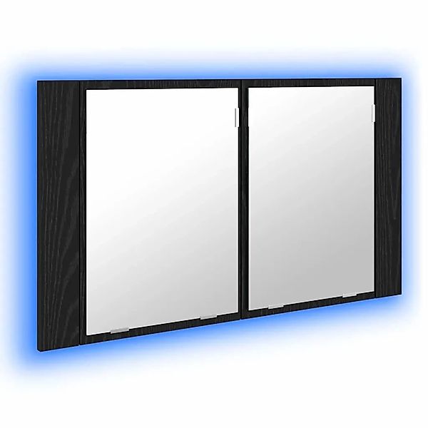 vidaXL Badezimmerspiegelschrank Schwarz Eichen-Optik 80 x 12 x 45 cm 886228 günstig online kaufen