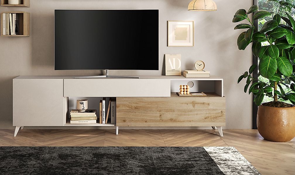 INOSIGN Lowboard "Monaco in Breite 241 cm, TV-Schrank mit Tür, Klappe und S günstig online kaufen