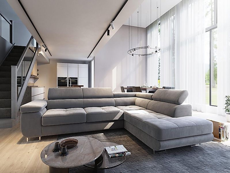 Masseno Ecksofa SELVA mit Schlaffunktion L-Form, Sofa mit Bettkasten günstig online kaufen