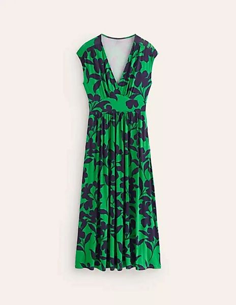 Vanessa Maxi-Wickelkleid aus Jersey Damen Boden, Grün, Blütensilhouette günstig online kaufen
