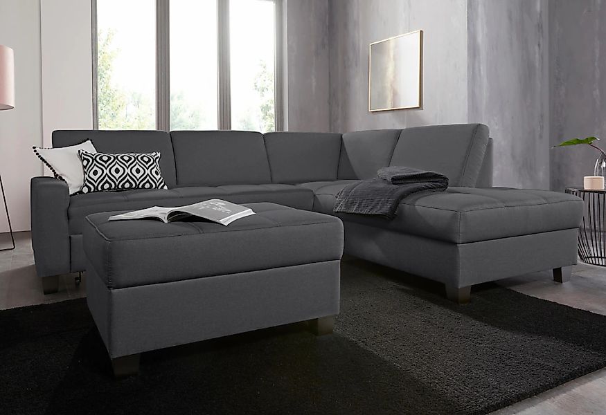 DOMO collection Ecksofa "Florentina zeitlos und elegant, Sitznähte als Desi günstig online kaufen