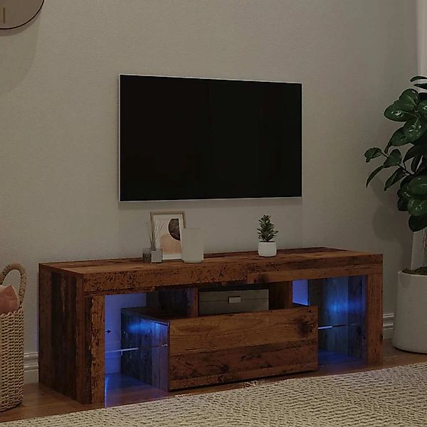 vidaXL TV-Schrank mit LED Altholz-Optik 120x36,5x40 cm Holzwerkstoff 856301 günstig online kaufen