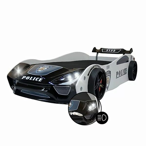 Coemo Autobett (Komplett-Set Bett und Lattenrost), Autobett Polizeiauto-Des günstig online kaufen