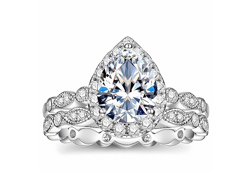Jumpeak Diamantring Diamond Ring,2 Karat,Eheringe 585 Gold,Ring Weißgold Da günstig online kaufen