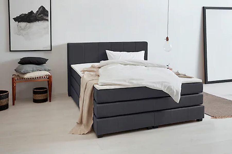 OTTO products Boxspringbett »Peetu«, Taschenfederkern-Matratze, in 4 Breite günstig online kaufen