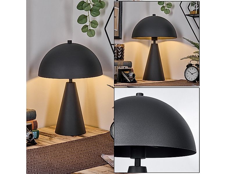 hofstein Tischleuchte Tischlampe aus Metall in Schwarz mit Schalter am Kabe günstig online kaufen