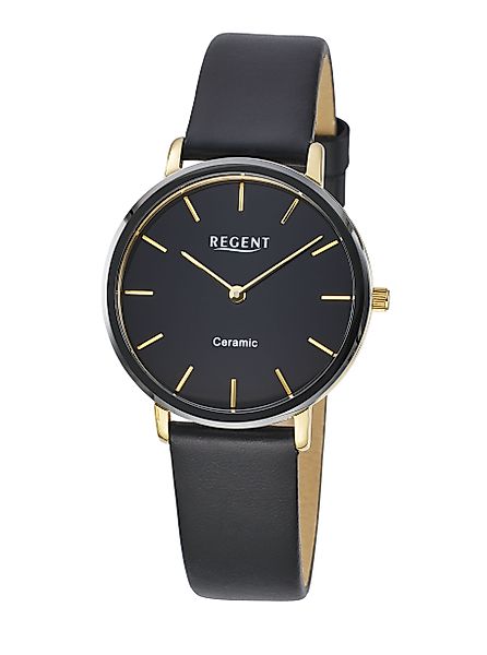 Regent Quarzuhr F-1586, Armbanduhr, Damenuhr, Lederarmband, günstig online kaufen