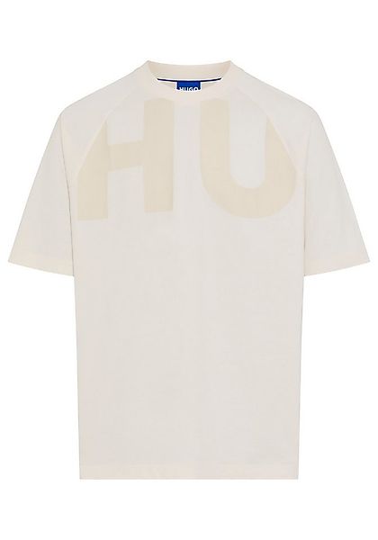 HUGO Blue T-Shirt Nalftee Rundhalsausschnitt, Loose Fit, großer Logo-Druck günstig online kaufen